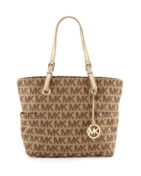 michael kors signature tote bag|michael kors signature canvas tote.